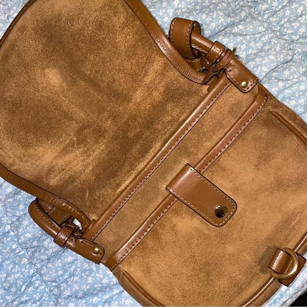 Michael Kors Jamie Medium Suede Saddle Bag - Picture 8 of 14
